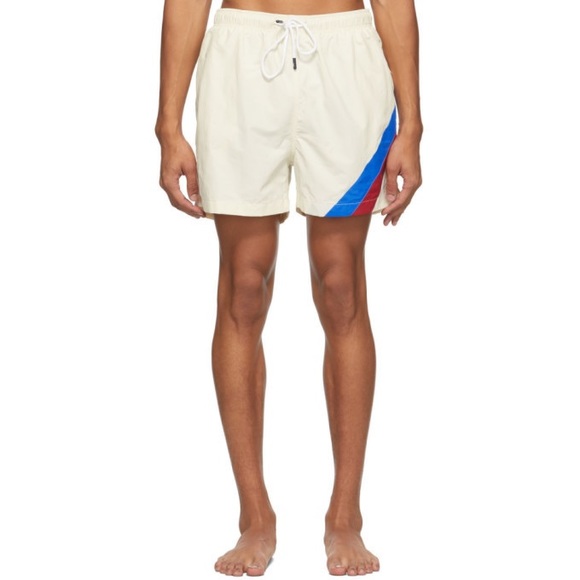 Solid and Striped Off-White The Classic Stripe Swim Shorts NWT